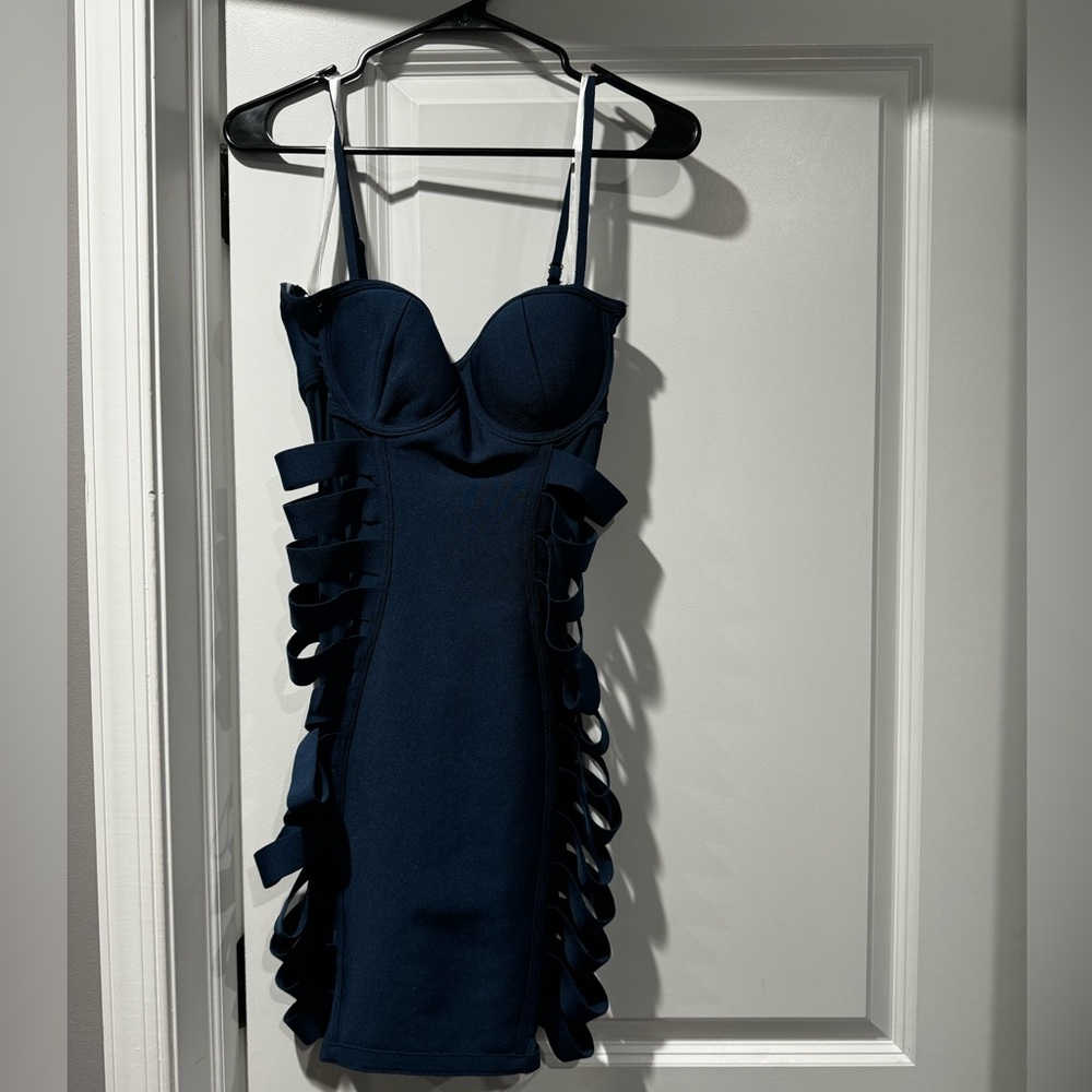 Superdown Domino Mini Dress, Navy Blue, Small, Brand New with Tags